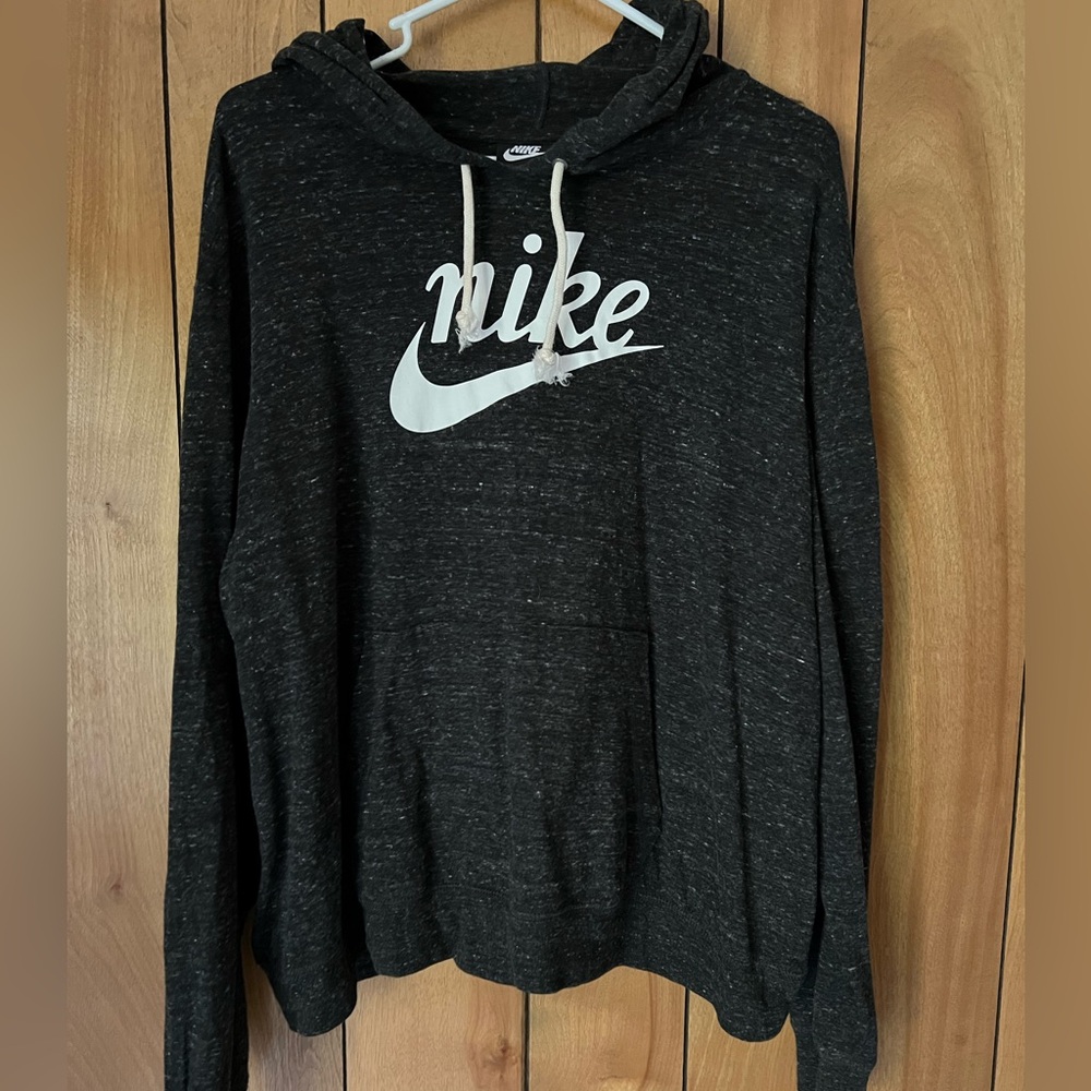 Nike Charcoal Hoodie with Iconic Logo